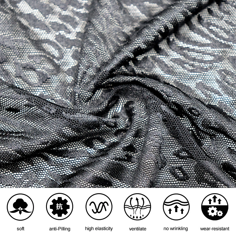 Nylon spandex jacquard mesh warp fabric